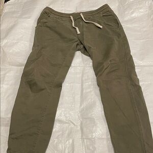 Marine Layer Men's Olive Green Casual Pants
